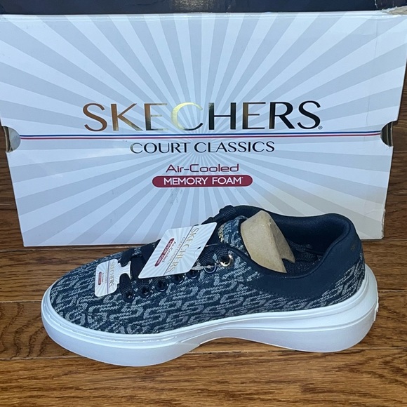 Sketchers Court Classic Cordova Classic Low Top Sneakers Blue Denim Women’s 5 - Picture 3 of 13